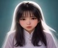 女子高中生整理错题本，桌面整洁有序，彩色笔记本摆放规整